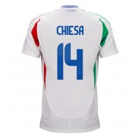 Echipament fotbal Italia Federico Chiesa #14 Tricou Deplasare European 2024 maneca scurta